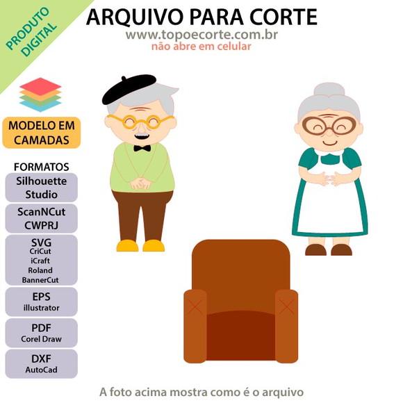 Arquivo de Corte: Topo de Bolo Dia dos Avós
