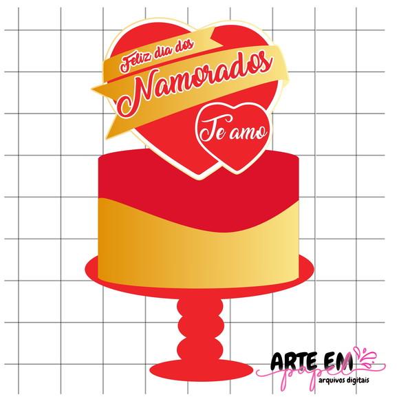 Arquivo de Corte: Topo de Bolo Dia dos Namorados 019