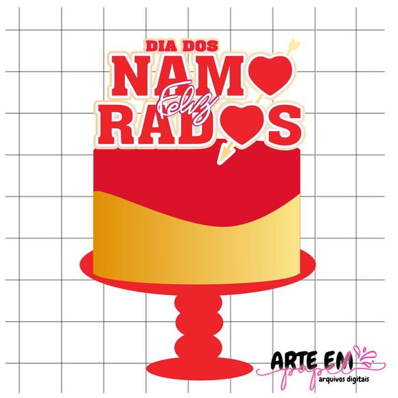 Arquivo de Corte: Topo de Bolo Dia dos Namorados 018