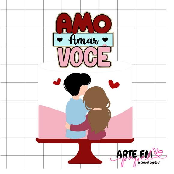 Arquivo de Corte: Topo de Bolo Dia dos Namorados 034