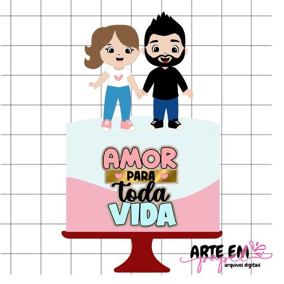Arquivo de Corte: Topo de Bolo Dia dos Namorados 035