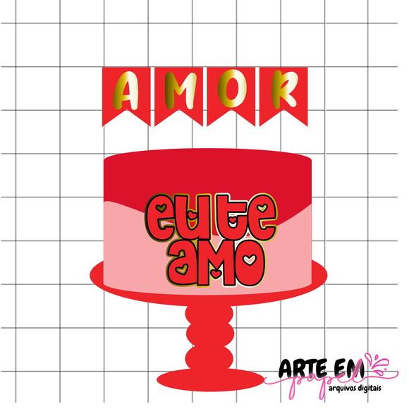 Arquivo de Corte: Topo de Bolo Dia dos Namorados 043