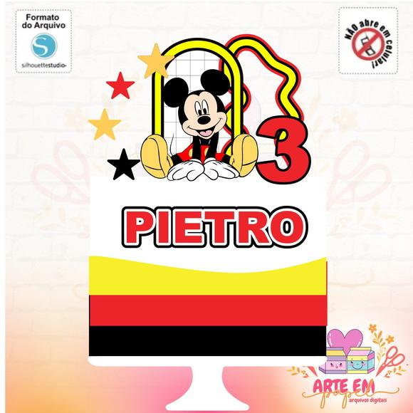 Arquivo de Corte: Topo de Bolo do Mickey