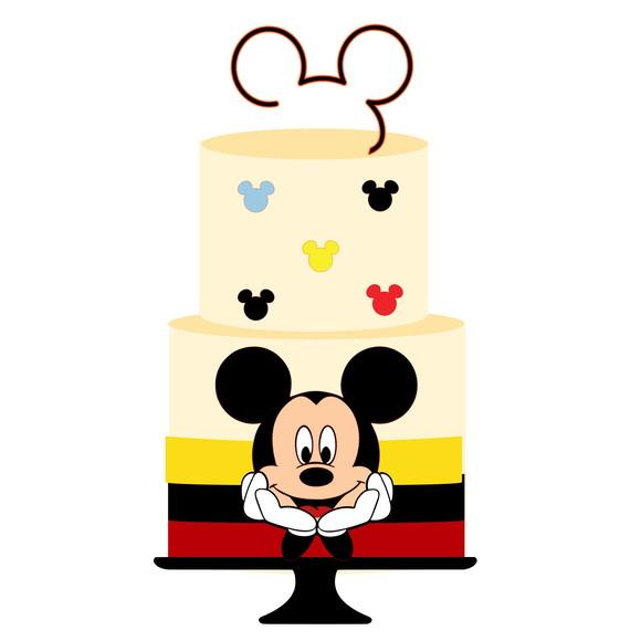 Arquivo de Corte: Topo de Bolo do Mickey