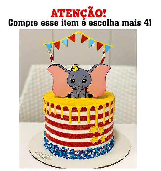 Arquivo de Corte: Topo de Bolo Dumbo 001