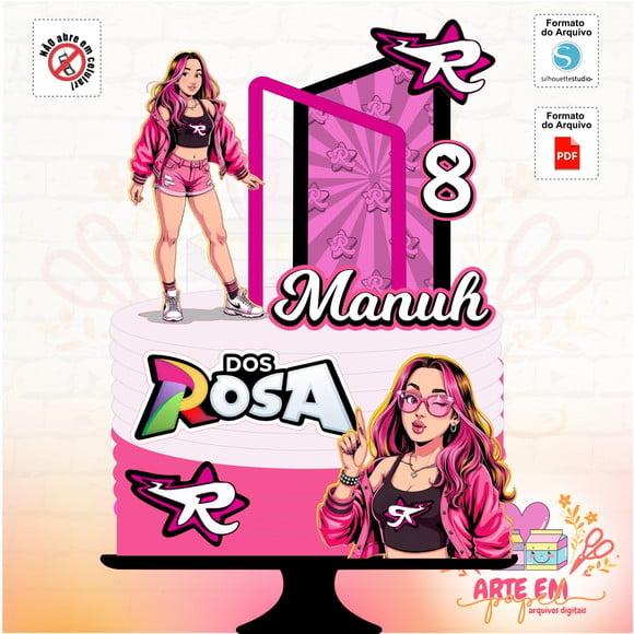Arquivo de Corte: Topo de Bolo Emilly Vick os Rosas