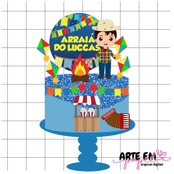 Arquivo de Corte: Topo de Bolo Festa Junina 065