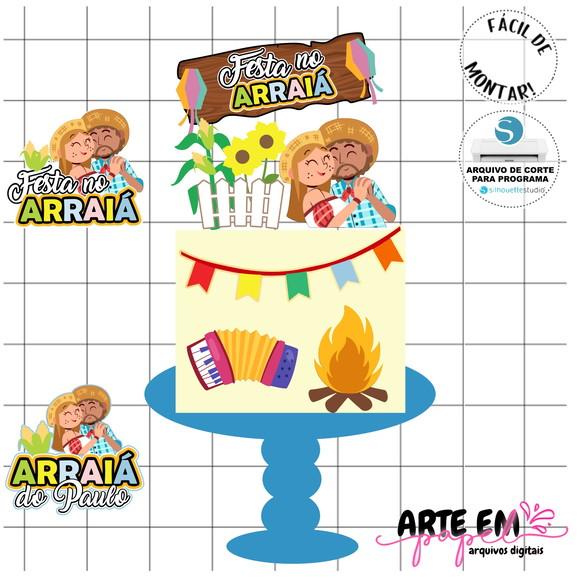 Arquivo de Corte: Topo de Bolo Festa Junina 080