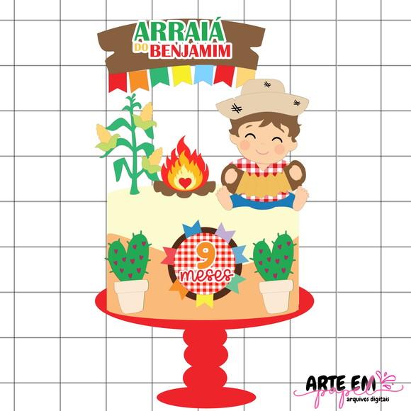 Arquivo de Corte: Topo de Bolo Festa Junina 118
