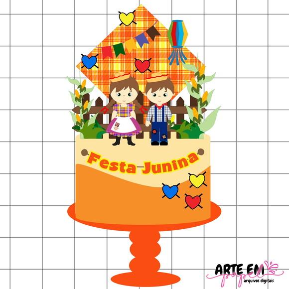 Arquivo de Corte: Topo de Bolo Festa Junina 125