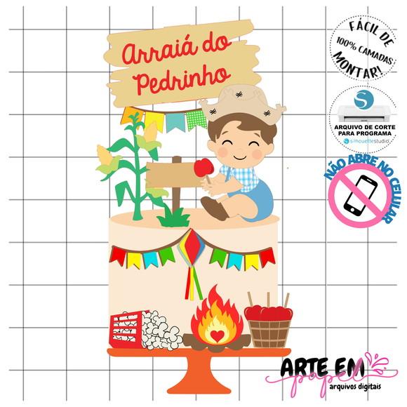 Arquivo de Corte: Topo de Bolo Festa Junina 167