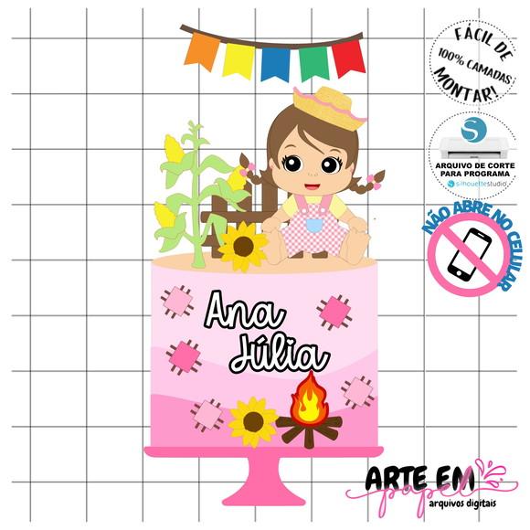 Arquivo de Corte: Topo de Bolo Festa Junina 169