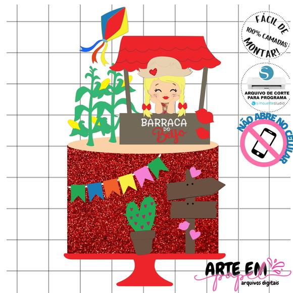 Arquivo de Corte: Topo de Bolo Festa Junina 171