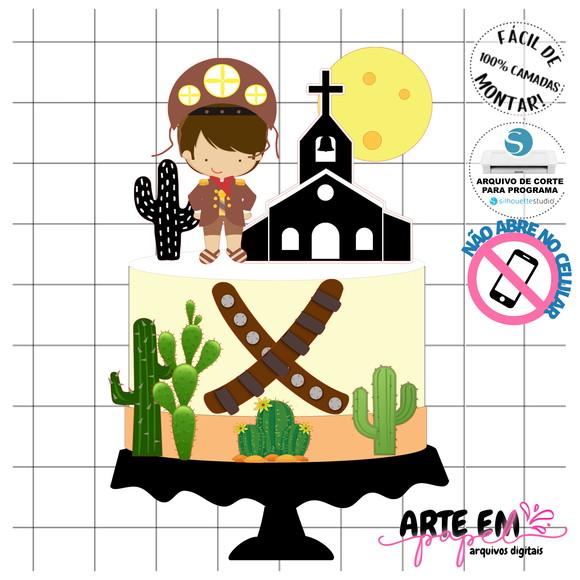 Arquivo de Corte: Topo de Bolo Festa Junina 178