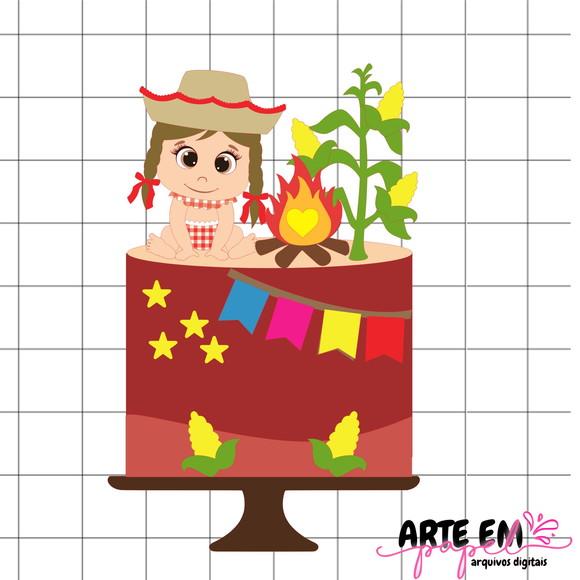 Arquivo de Corte: Topo de Bolo Festa Junina 188