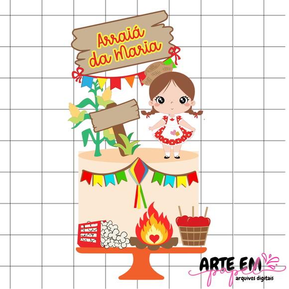 Arquivo de Corte: Topo de Bolo Festa Junina 196
