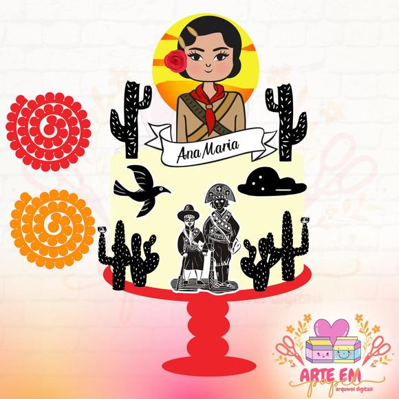 Arquivo de Corte: Topo de Bolo Maria Bonita 001