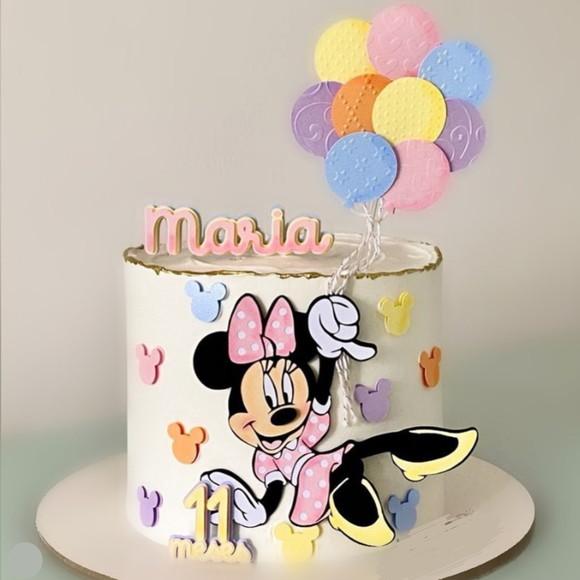 Arquivo de Corte: Topo de Bolo Minnie Rosa