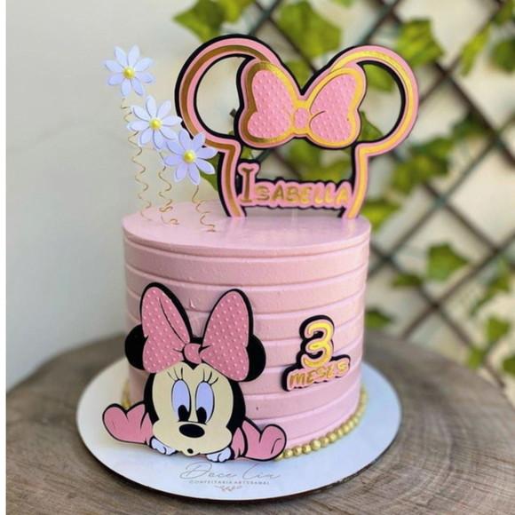 Arquivo de Corte: Topo de Bolo Minnie Rosa