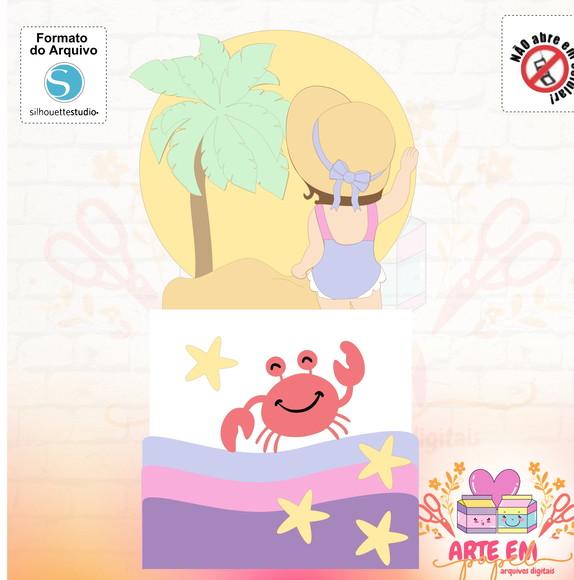 Arquivo de Corte: Topo de Bolo Praia Verão Menina