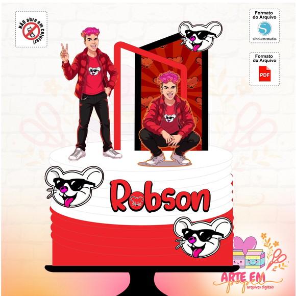 Arquivo de Corte: Topo de Bolo Robson os Rosas
