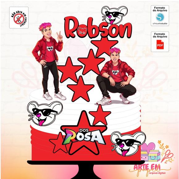 Arquivo de Corte: Topo de Bolo Robson os Rosas