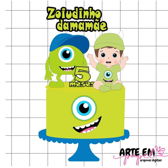 Arquivo de Cortecorte: Topo de Bolo Baby Monstros Sa