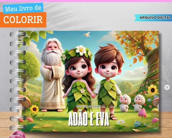 Arquivo Digital Livro de Colorir Adão e Eva