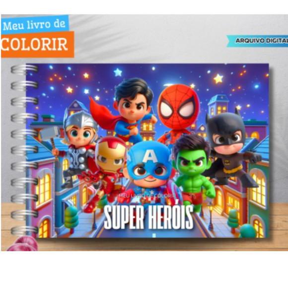 Arquivo Digital Livro de Colorir Super Herois