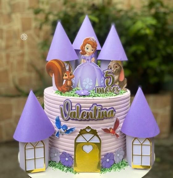 Arquivo Digital:topo de Bolo Princesa Sofia