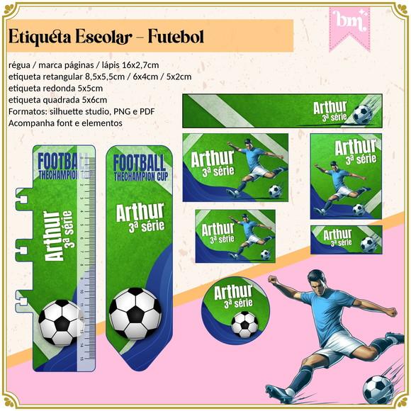 Etiqueta Escolar Futebol