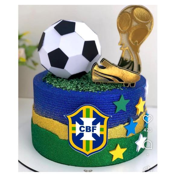 Topo de Bolo: Futebol Brasil
