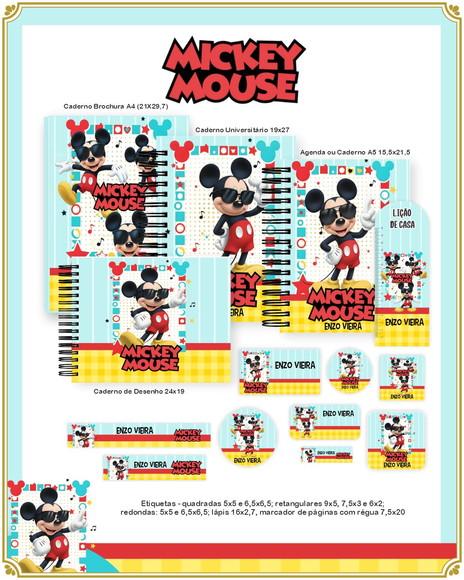 Volta às Aulas Kit Mickey Mouse