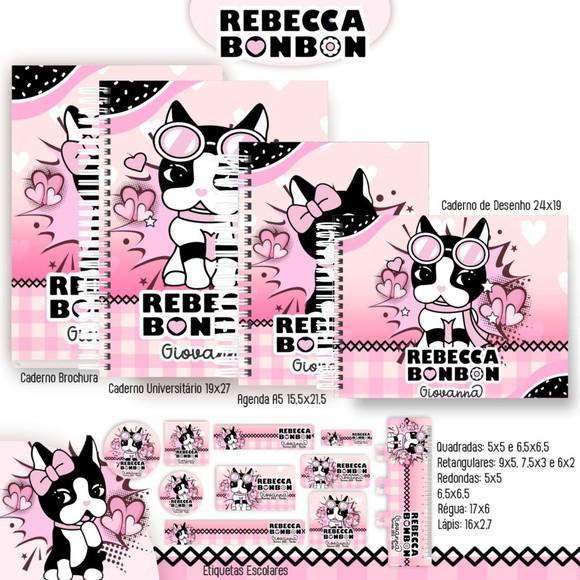 Volta Aulas Kit Agenda e Etiquetas Escolares Rebecca Bonbon