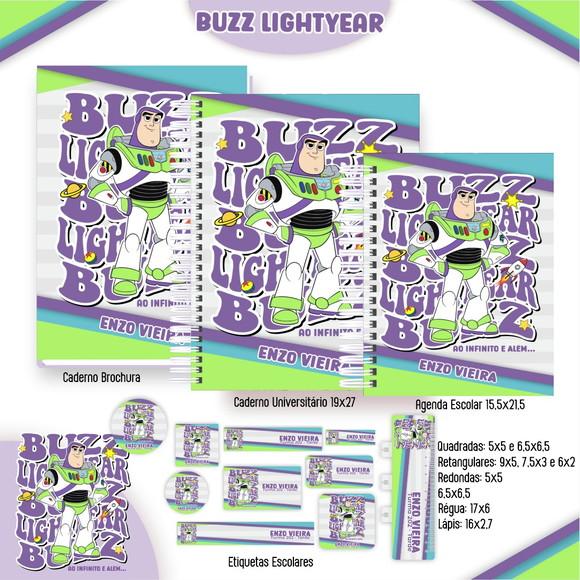 Volta Àsaulas:kit Agenda e Etiquetasescolares Buzz Lightyear