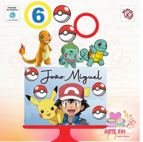Arquivo Corte :topo de Bolo Pokémon