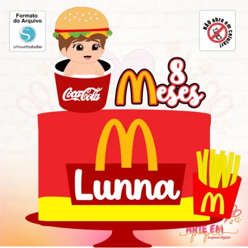 Arquivo Corte Topo de Bolo Baby Mc Donald