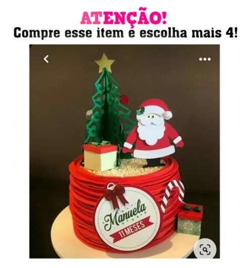 Arquivo Corte Topo de Bolo Feliz Natal