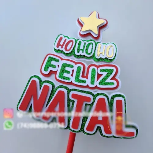 Arquivo Corte Topo de Bolo Feliz Natal