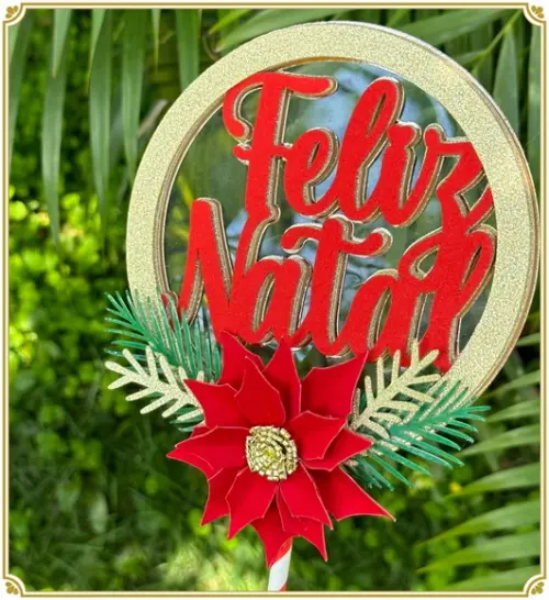 Arquivo Corte Topo de Bolo Feliz Natal