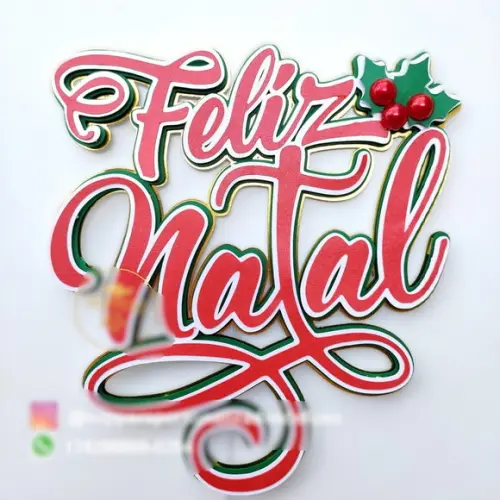 Arquivo Corte Topo de Bolo Feliz Natal