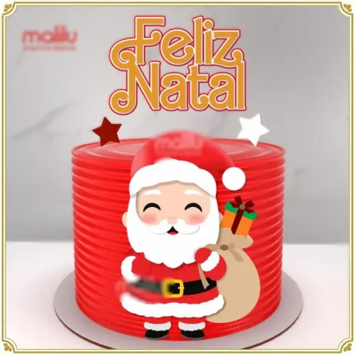 Arquivo Corte Topo de Bolo Feliz Natal