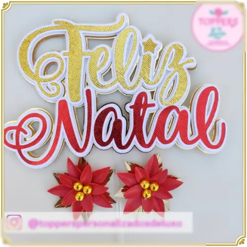 Arquivo Corte Topo de Bolo Feliz Natal