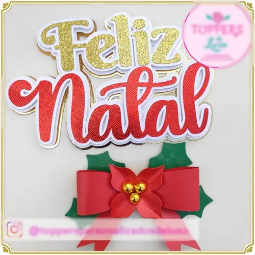 Arquivo Corte Topo de Bolo Feliz Natal