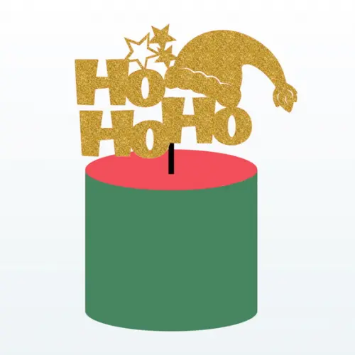 Arquivo Corte Topo de Bolo Natal Hohoho Camadas 045