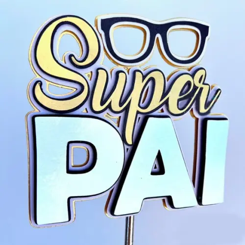 Arquivo Corte: Topo de Bolo Dia dos Pais Super Pai