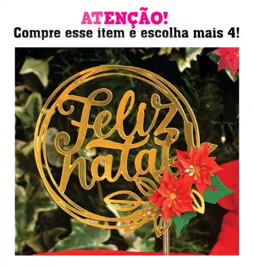 Arquivo Corte: Topo de Bolo Feliz Natal 021