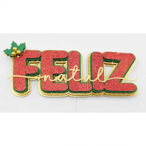 Arquivo Corte: Topo de Bolo Feliz Natal 057