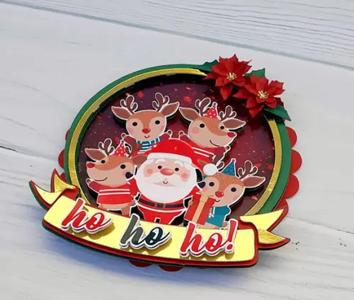 Arquivo Corte: Topo de Bolo Feliz Natal Circular 097