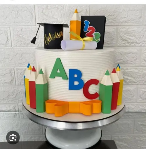 Arquivo Corte: Topo de Bolo Formatura Abc 3d